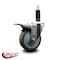 Service Caster 4'' Gray Poly Swivel 1'' Expanding Stem Caster Total Lock Brake SCC-EXTTL20S414-PPUB-1 - alternate 3